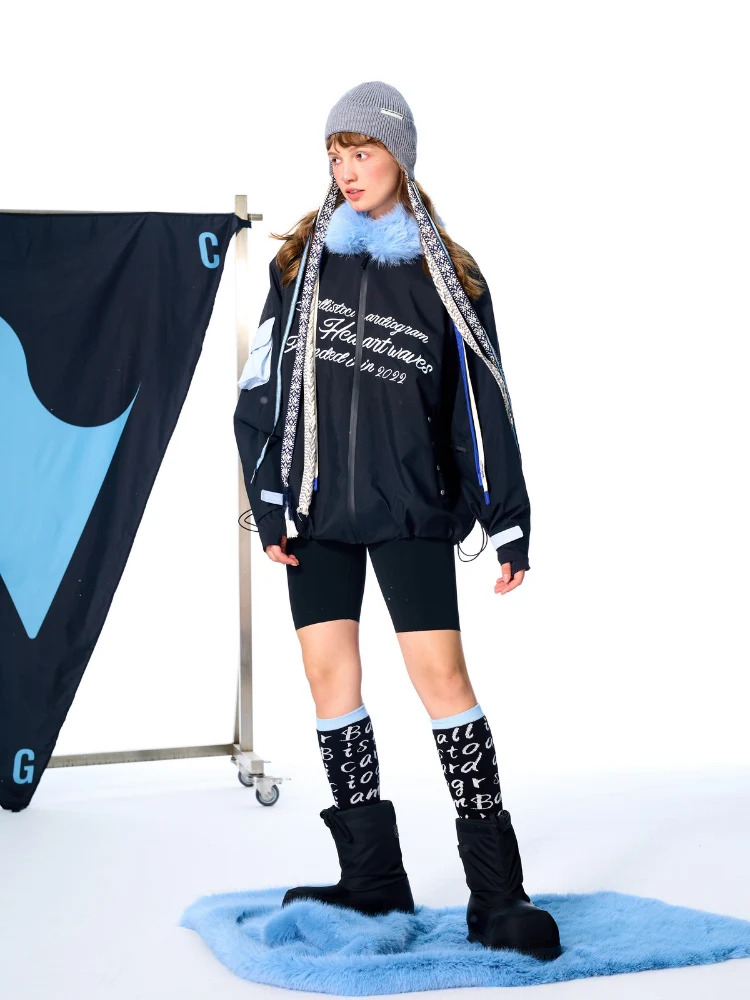 BCG All Grey Knit Ribbon Ski Beanie - Image 3