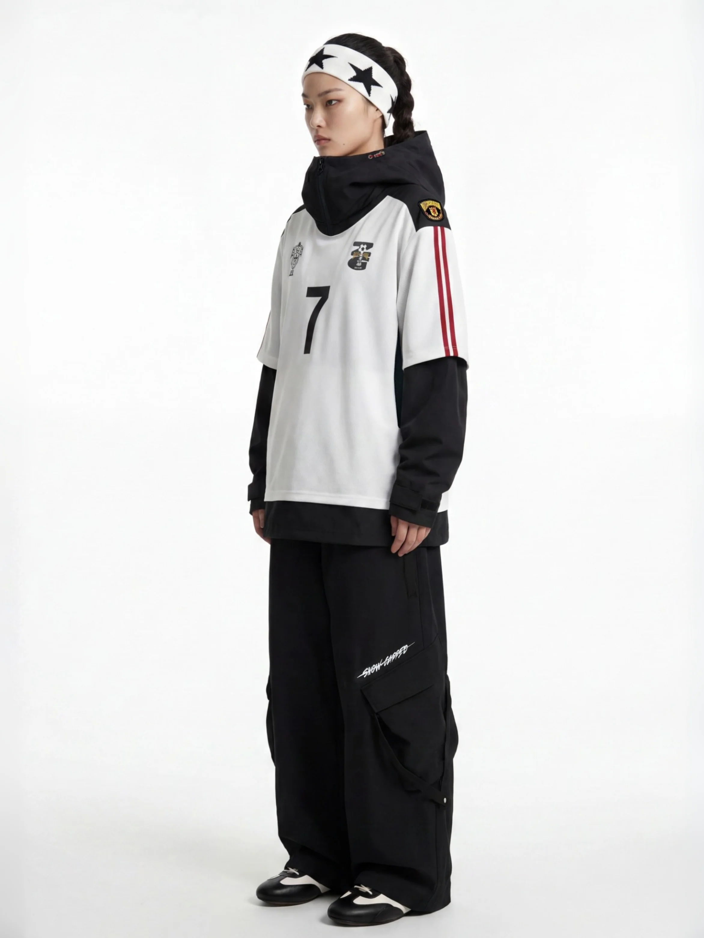 BCG No.7 Street Goal Oversized Snow Hoodie – Unisex - Image 7