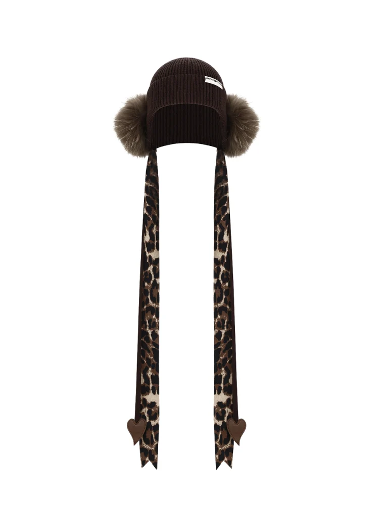 BCG Retro Fluffy Leopard Beanie - Image 11