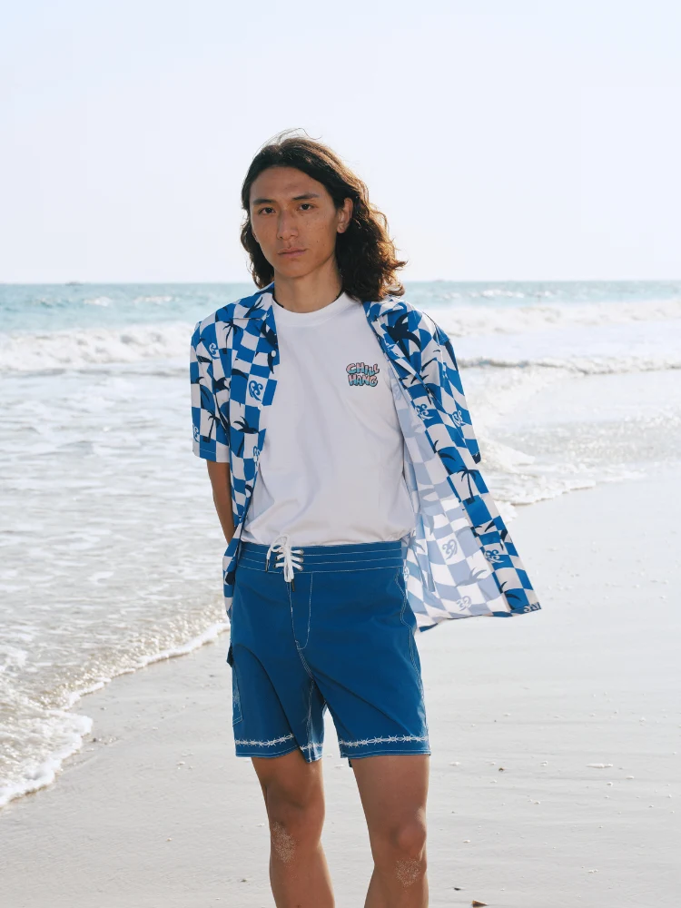 CHILLHANG Blue Palms Sun Shirt - Unisex - Image 3