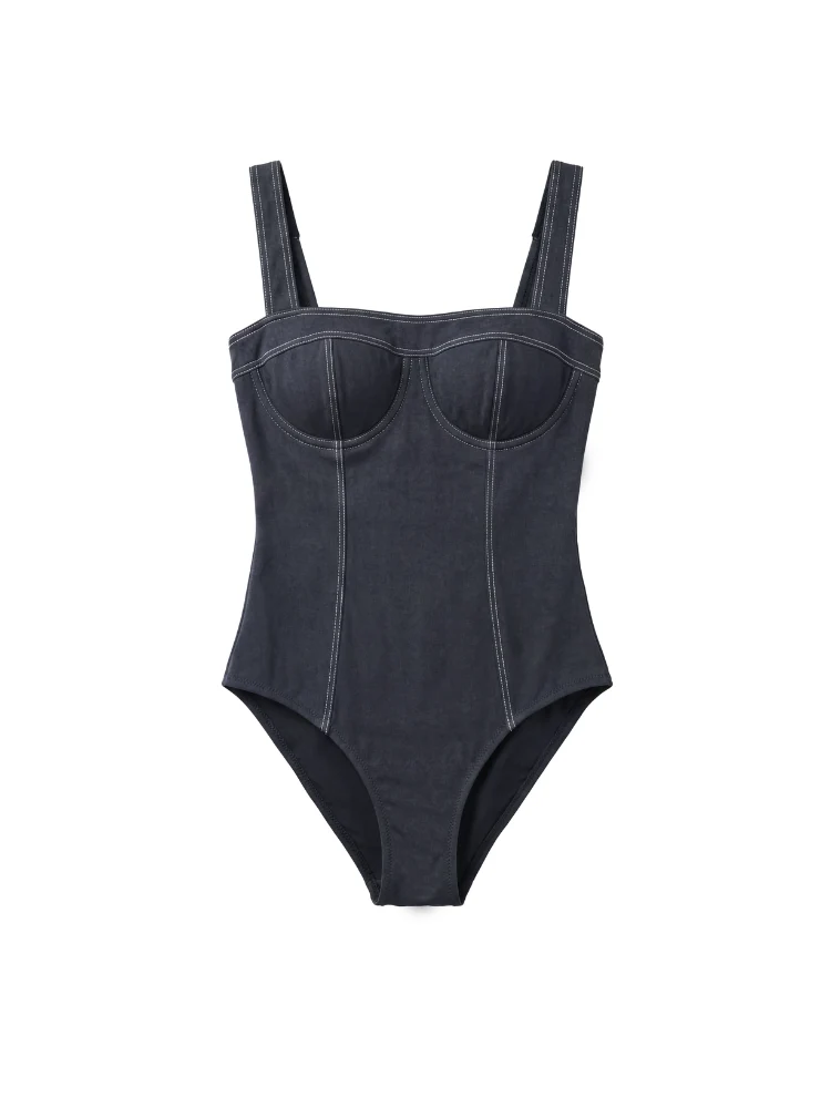 CHILLHANG Denim One-Piece Swimsuit - Image 12