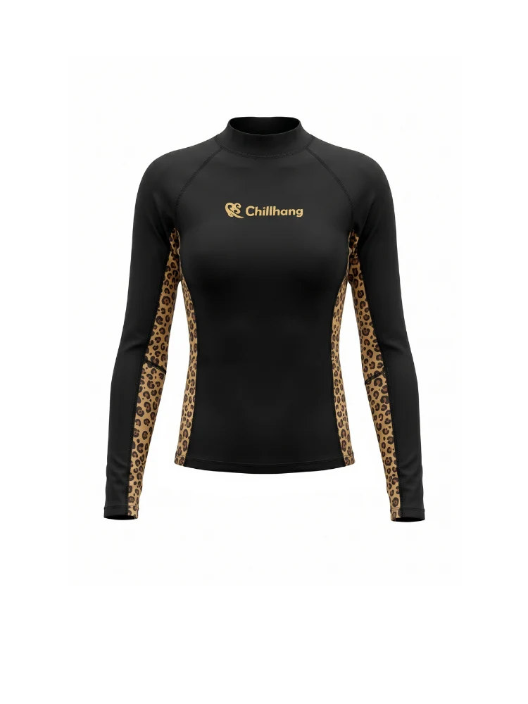 CHILLHANG Leopard Long Sleeve Rash Guard - Women's - Image 13