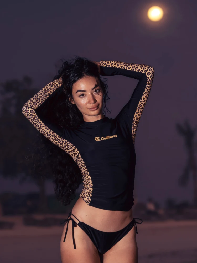 CHILLHANG Leopard Long Sleeve Rash Guard - Women's - Image 2