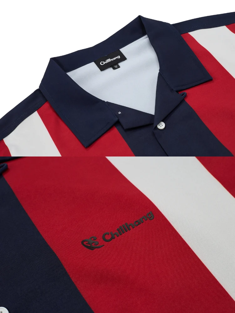 CHILLHANG Moto Stripe Cuba Shirt - Unisex - Image 8