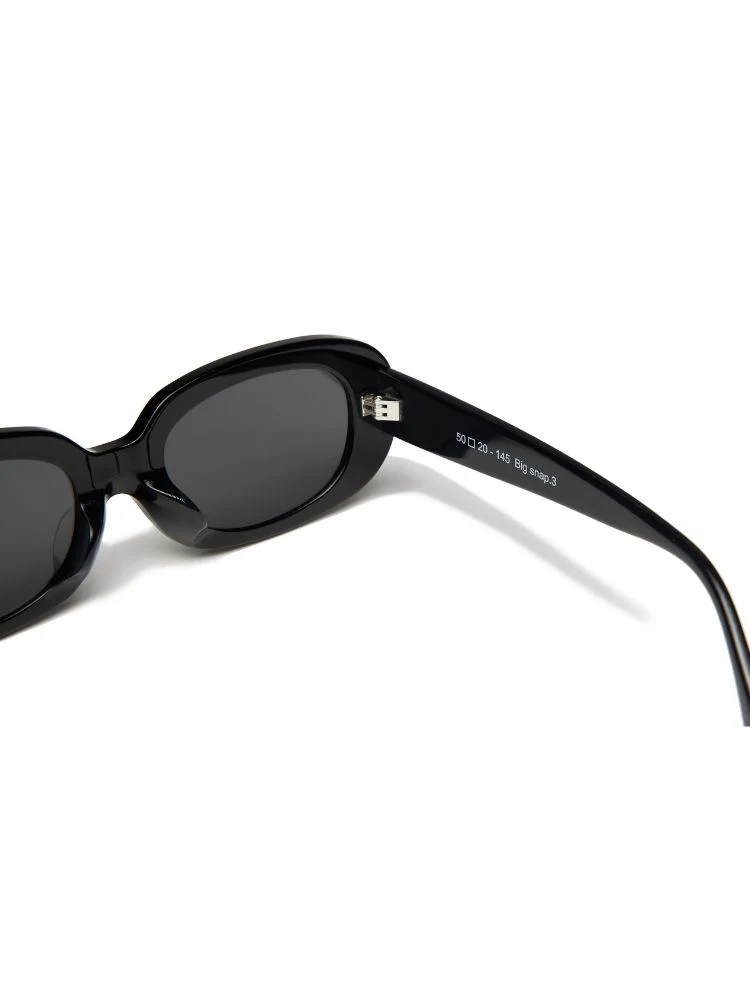 CHILLHANG Oval Island Style Sunglasses - Black Frame - Image 3