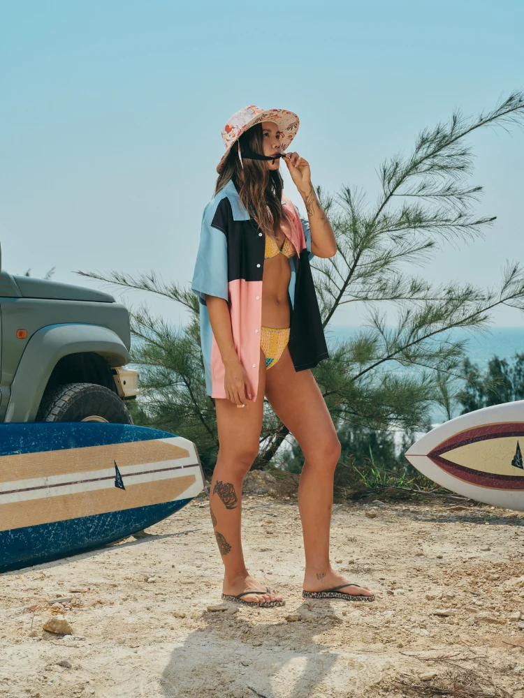 CHILLHANG Retro Colorblock Cuba Shirt - Unisex - Image 3