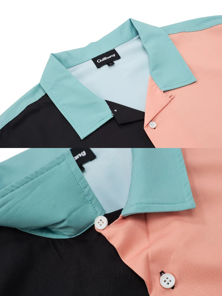 CHILLHANG Retro Colorblock Cuba Shirt - Unisex - Image 7