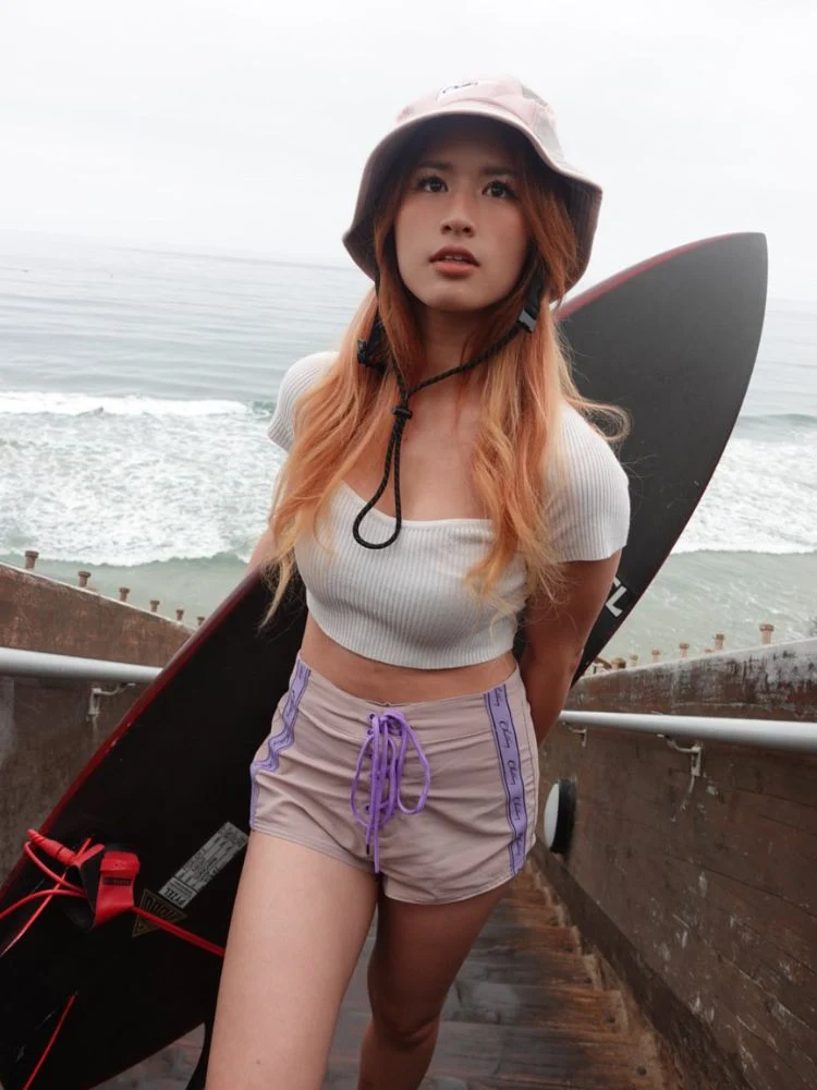 CHILLHANG Retro High Waist Board Shorts - Image 3
