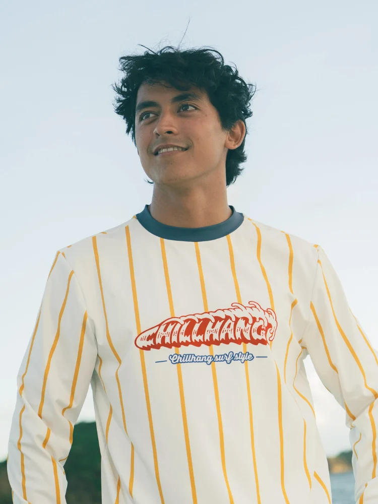 CHILLHANG Retro Moto Striped UPF 50+ Shirt – Men’s - Image 4