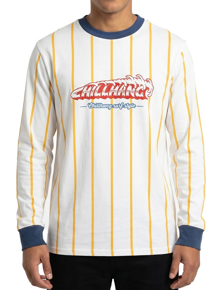 CHILLHANG Retro Moto Striped UPF 50+ Shirt – Men’s - Image 5