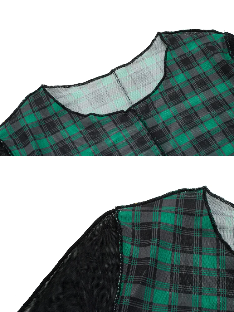 CHILLHANG Retro Plaid Long Sleeve UV Rash Guard - Women's - Image 9