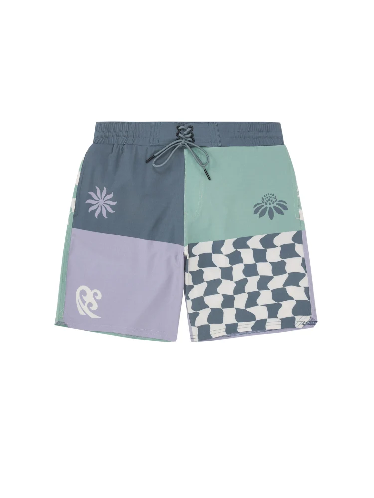 CHILLHANG Retro Wave Plaid Board Shorts - Men's - Image 15