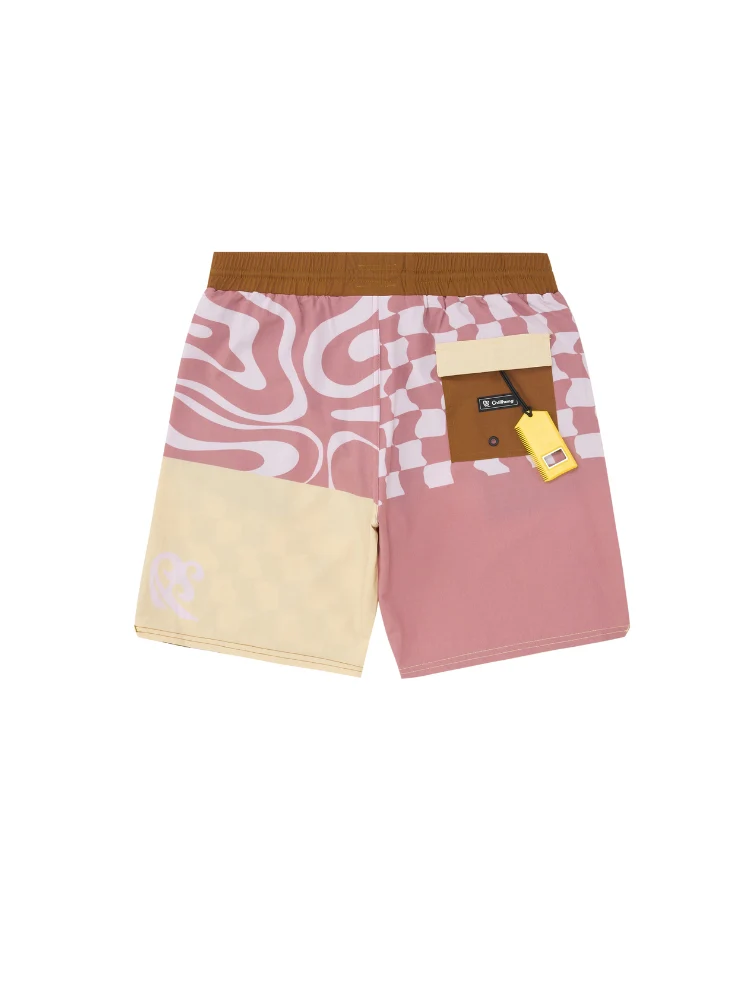 CHILLHANG Retro Wave Plaid Board Shorts - Men's - Image 18