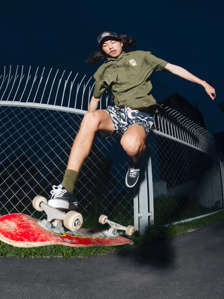 CHILLHANG Skate Style Vintage Board Shorts - Men's