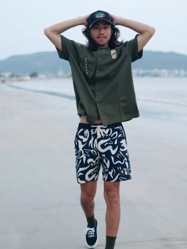 CHILLHANG Skate Style Vintage Board Shorts - Men's - Image 4