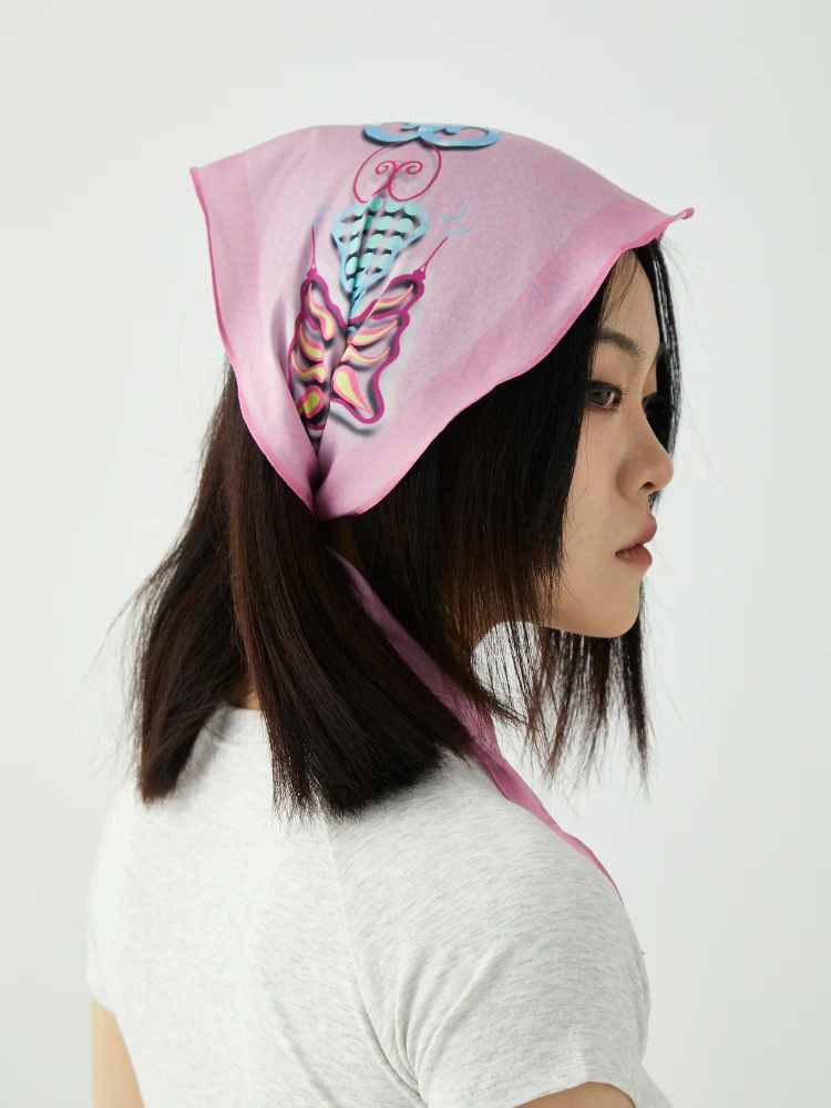DISOV Pink Butterfly Bandana - Image 2