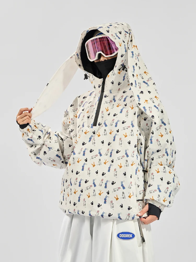 Doorek Bunny Ear Pullover Snow Anorak - Unisex - Image 3