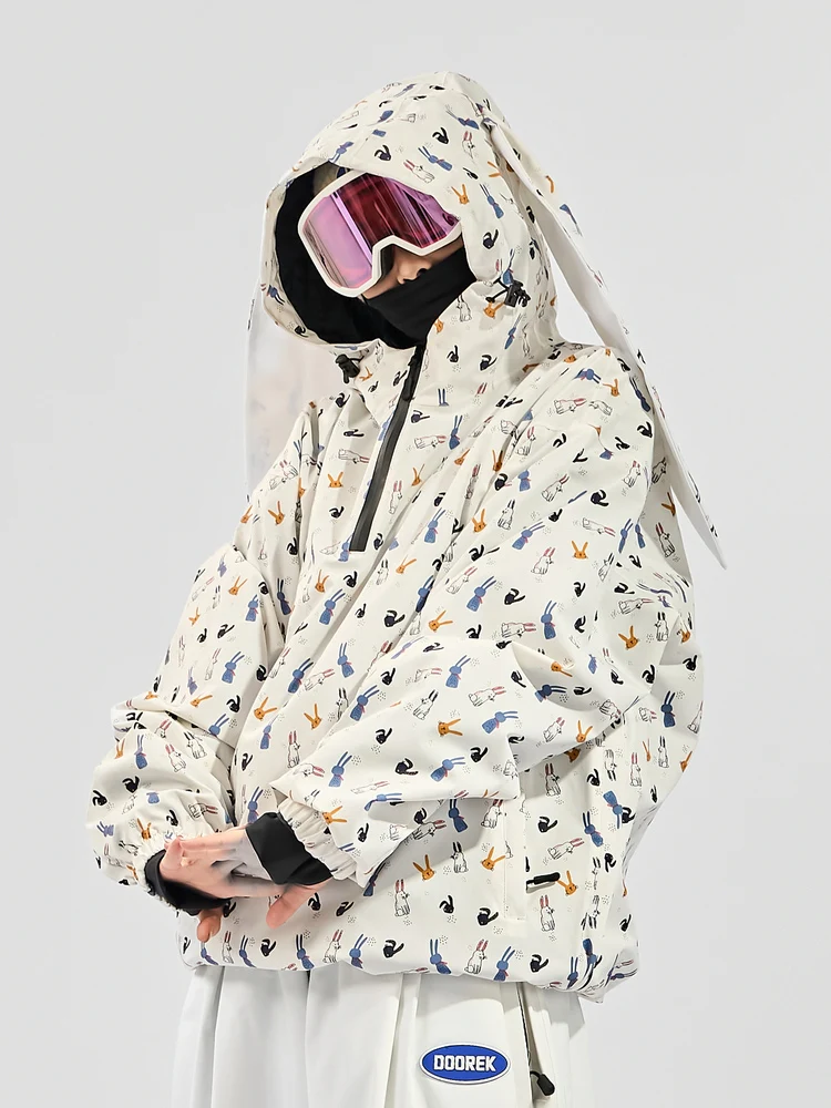 Doorek Bunny Ear Pullover Snow Anorak - Unisex - Image 4