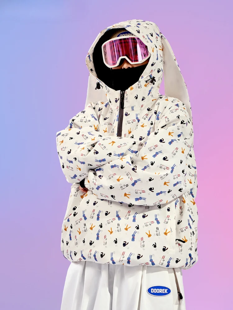 Doorek Bunny Ear Pullover Snow Anorak - Unisex - Image 6