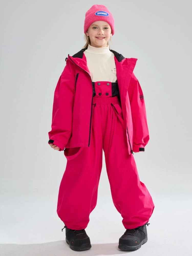 Doorek Kids Detachable Rabbit Ears Hooded Snow Jacket - Image 5