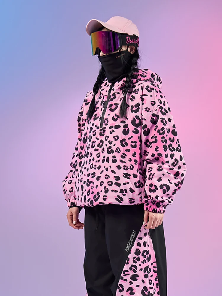 Doorek Pink Leopard Snow Anorak - Unisex - Image 4