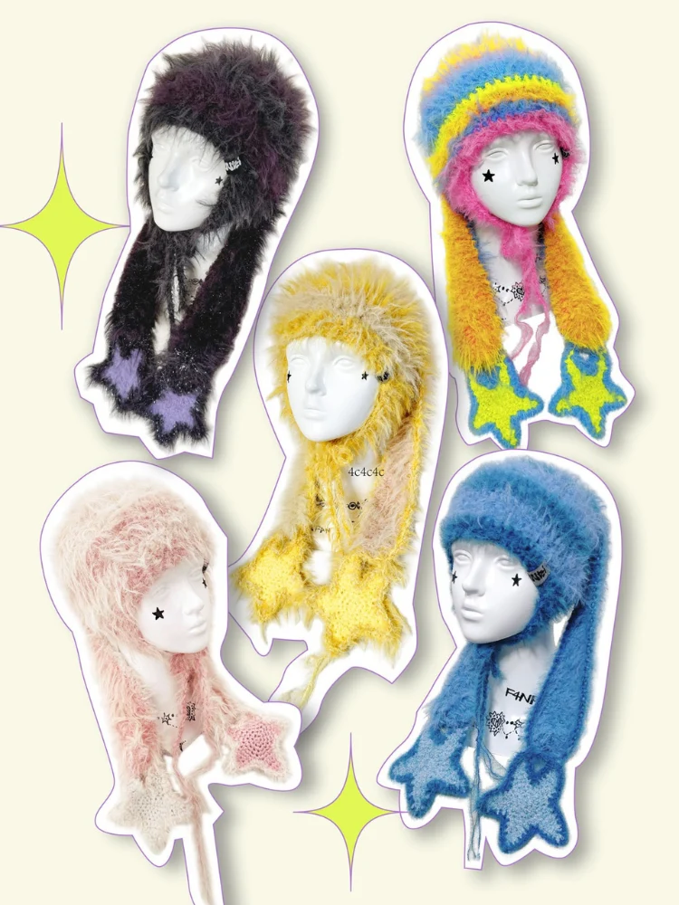 F4NFAN Cute Handmade Bunny Ear Beanie
