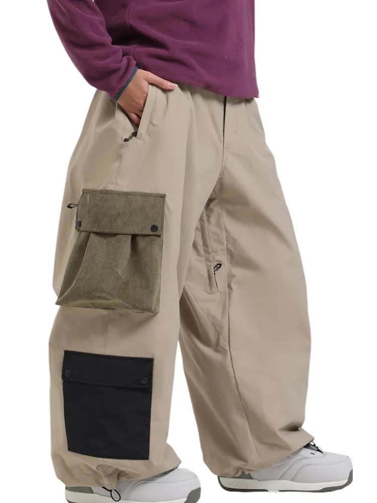 Gsou Snow Color Block Double Cargo Snow Pants - Unisex - Image 11