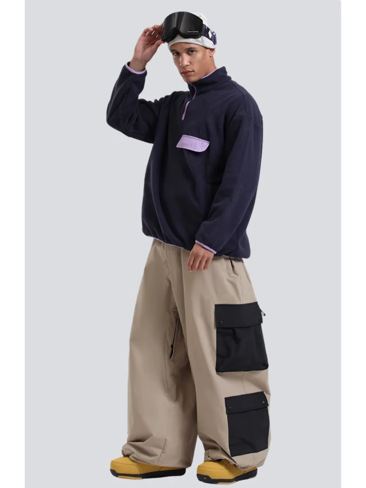 Gsou Snow Color Block Double Cargo Snow Pants - Unisex - Image 2