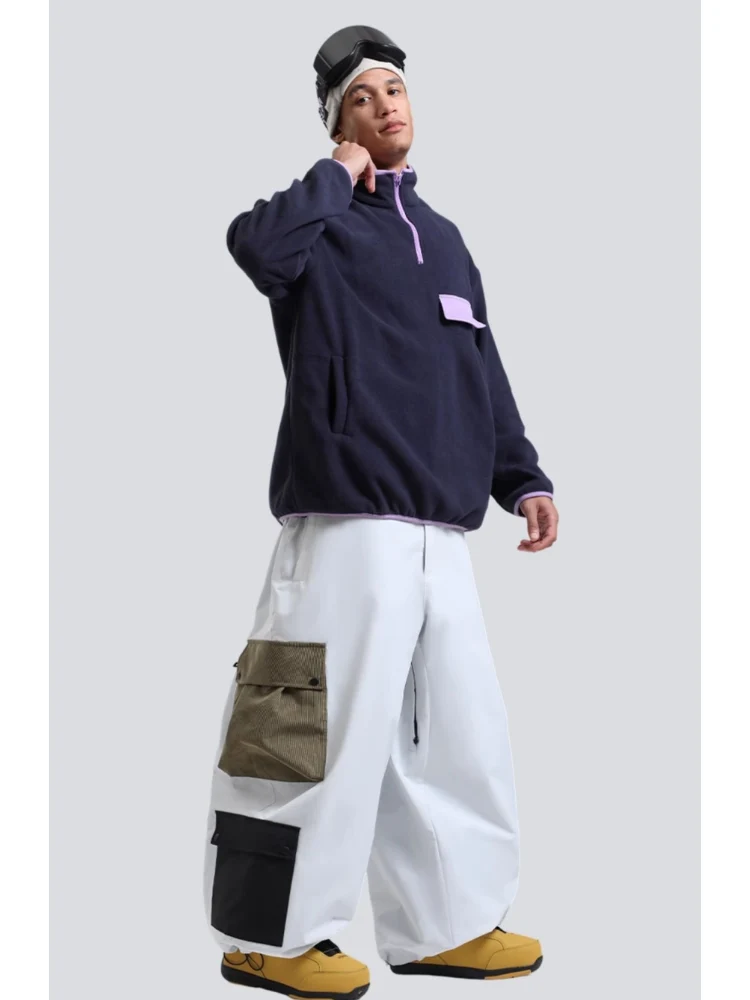 Gsou Snow Color Block Double Cargo Snow Pants - Unisex - Image 3