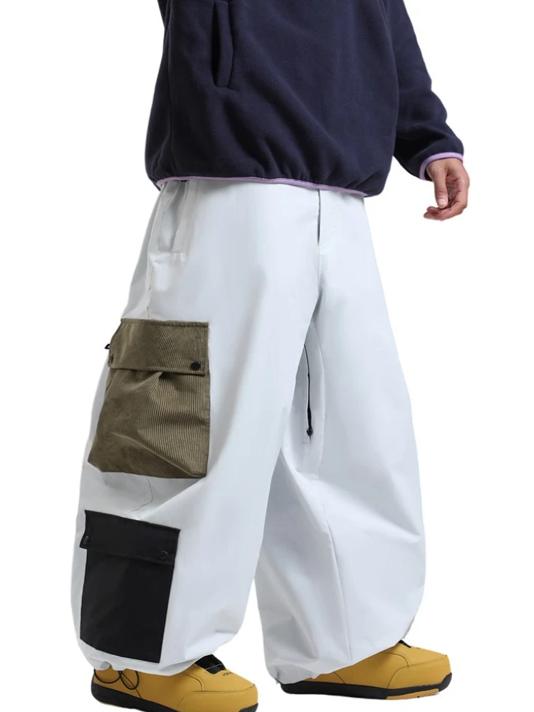 Gsou Snow Color Block Double Cargo Snow Pants - Unisex - Image 4