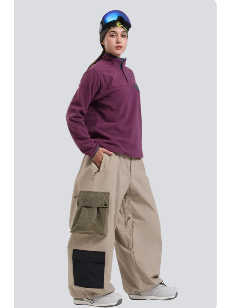 Gsou Snow Color Block Double Cargo Snow Pants - Unisex - Image 9