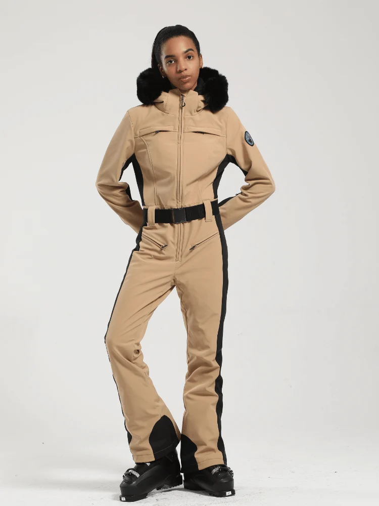 Gsou Snow Faux-Fur Slim Ski Jumpsuit - Women's - Image 4