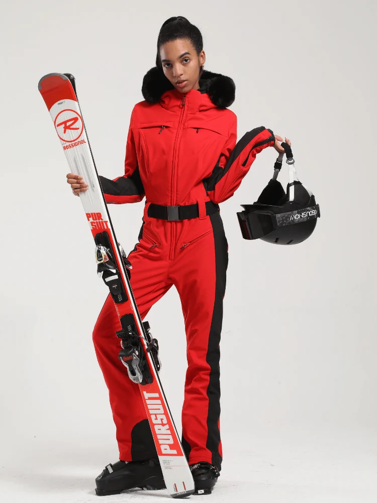Gsou Snow Faux-Fur Slim Ski Jumpsuit - Women's - Image 7