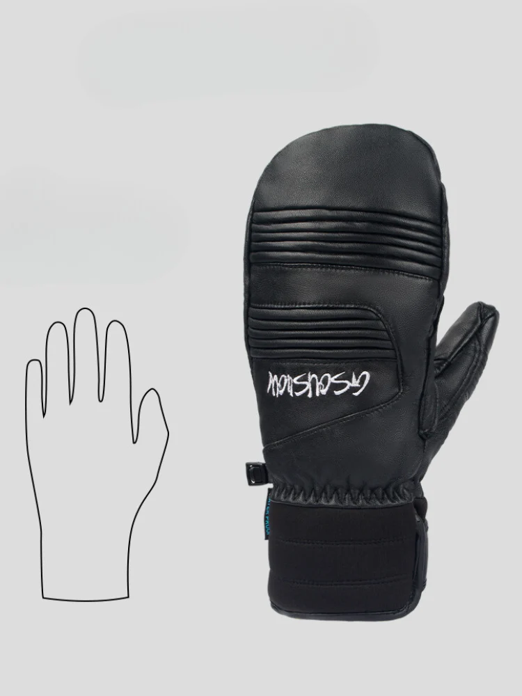 Gsou Snow Winter Leather Ski Mittens - Image 10