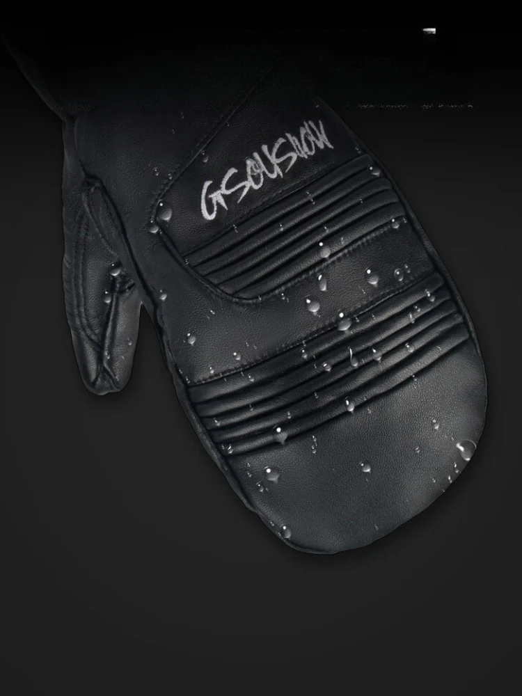 Gsou Snow Winter Leather Ski Mittens - Image 6