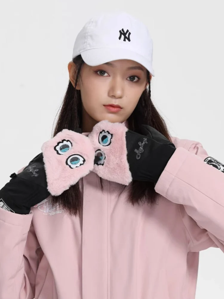 High Experience Unisex Plush Cute Ski Mittens - Image 2