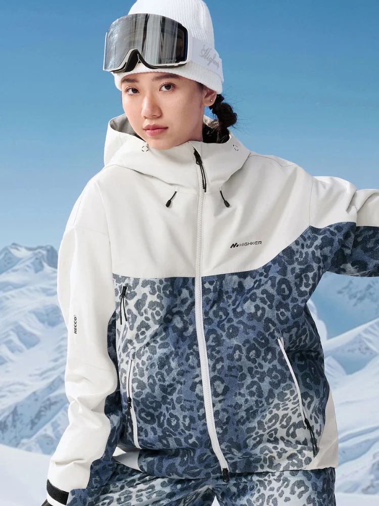 Highker Denim Leopard Ski Jacket – Unisex - Image 2