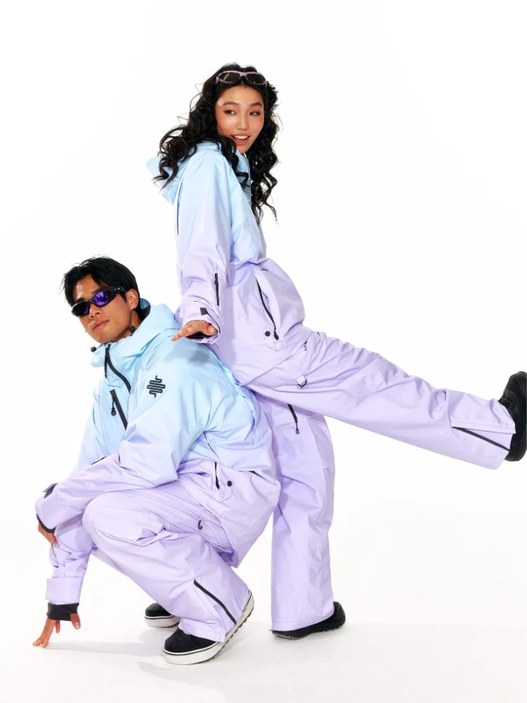 LITAN Alpine Teflon Suspender Purple Pants - Unisex - Image 4