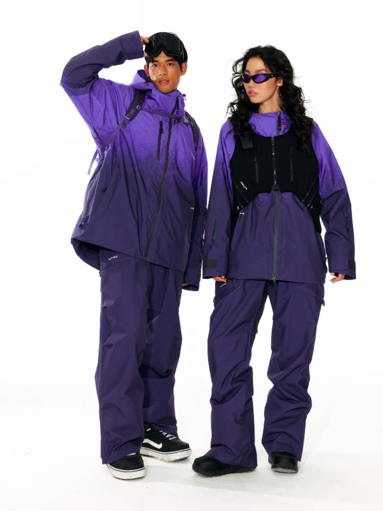 LITAN Alpine Teflon Suspender Purple Pants - Unisex - Image 5