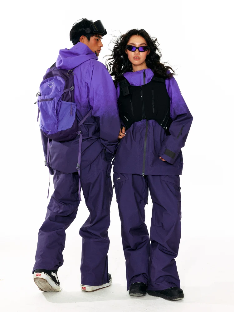 LITAN Alpine Teflon Suspender Purple Pants - Unisex - Image 6