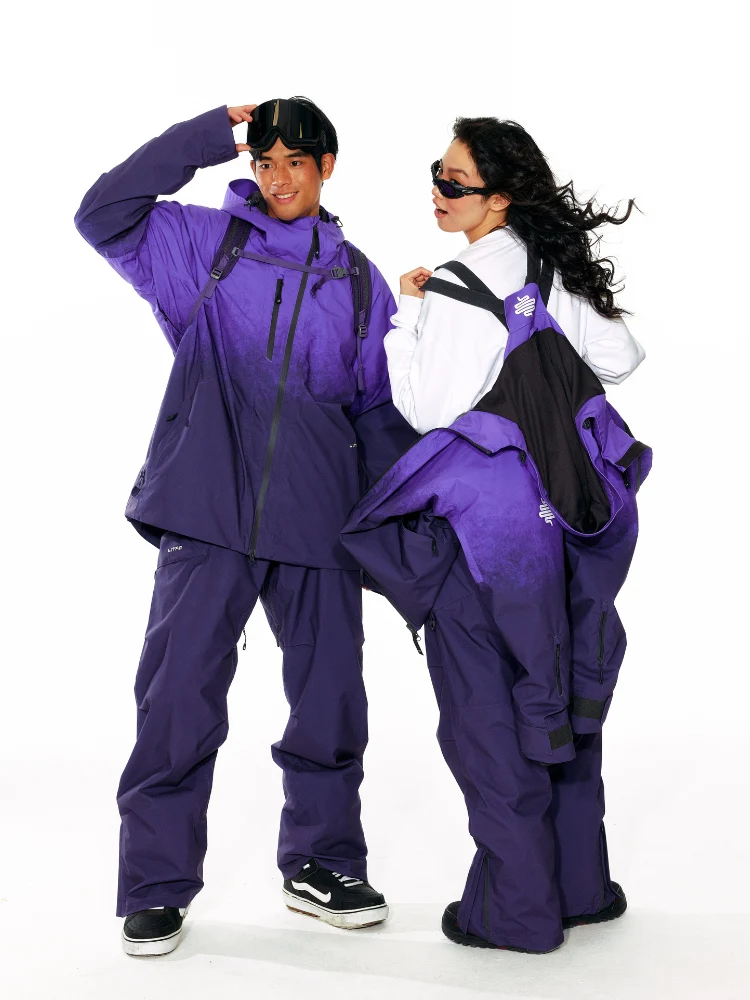 LITAN Alpine Teflon Suspender Purple Pants - Unisex - Image 7