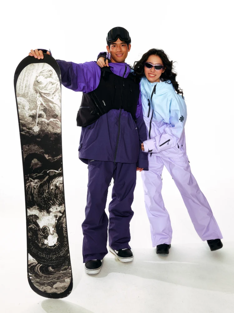 LITAN Alpine Teflon Suspender Purple Pants - Unisex - Image 8