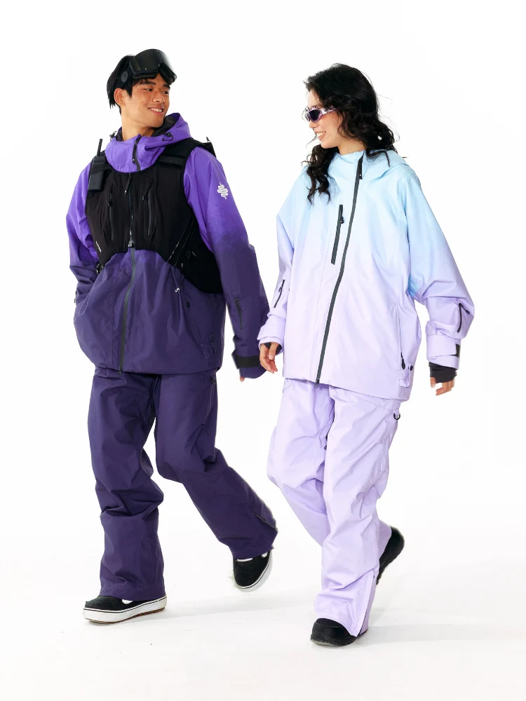 LITAN Alpine Teflon Suspender Purple Pants - Unisex - Image 9
