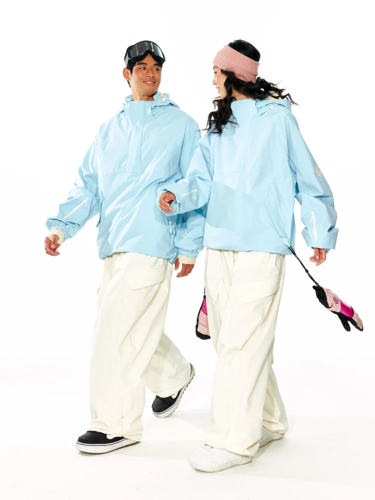 LITAN White Cargo Baggy Snow Pants - Unisex - Image 7