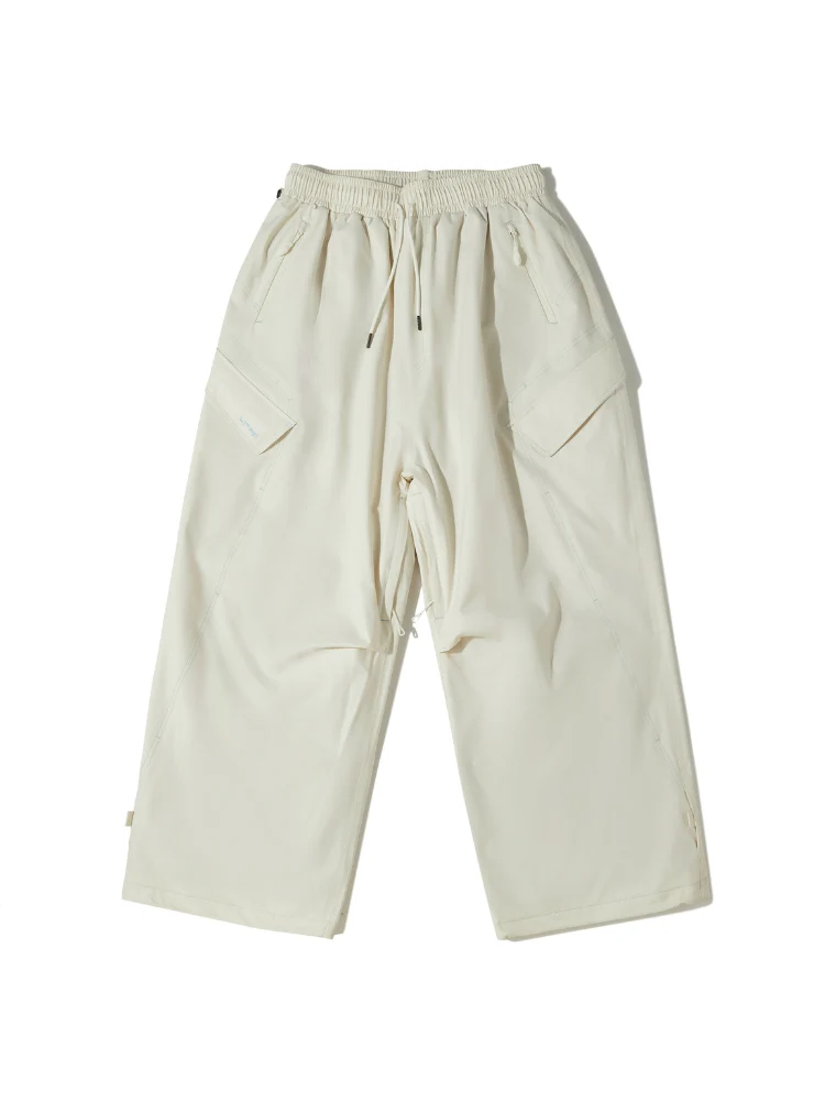 LITAN White Cargo Baggy Snow Pants - Unisex - Image 8