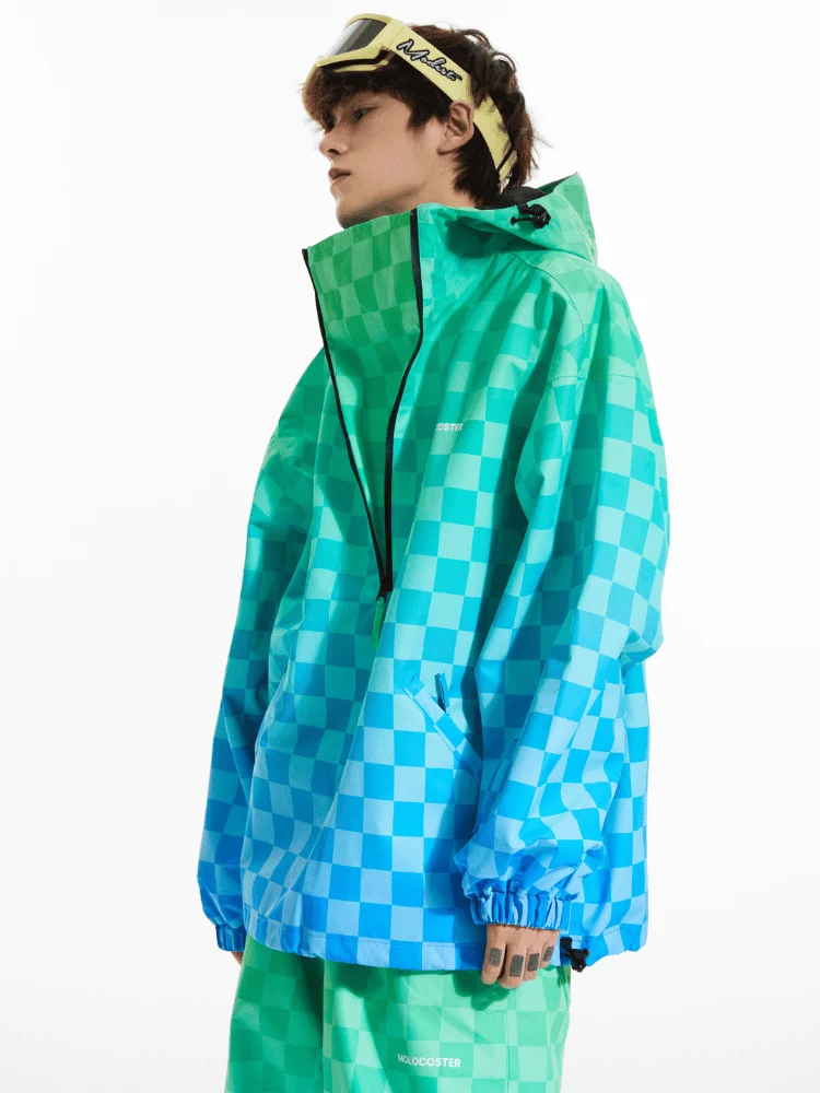 Molocoster 3L Gradient Chess Zipper Fleece Suit - Unisex - Image 10