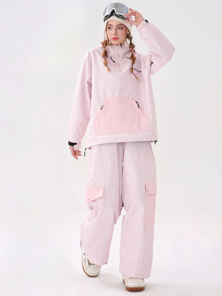 Molocoster 3L Striped Fleece Snow Pullover - Unisex - Image 16