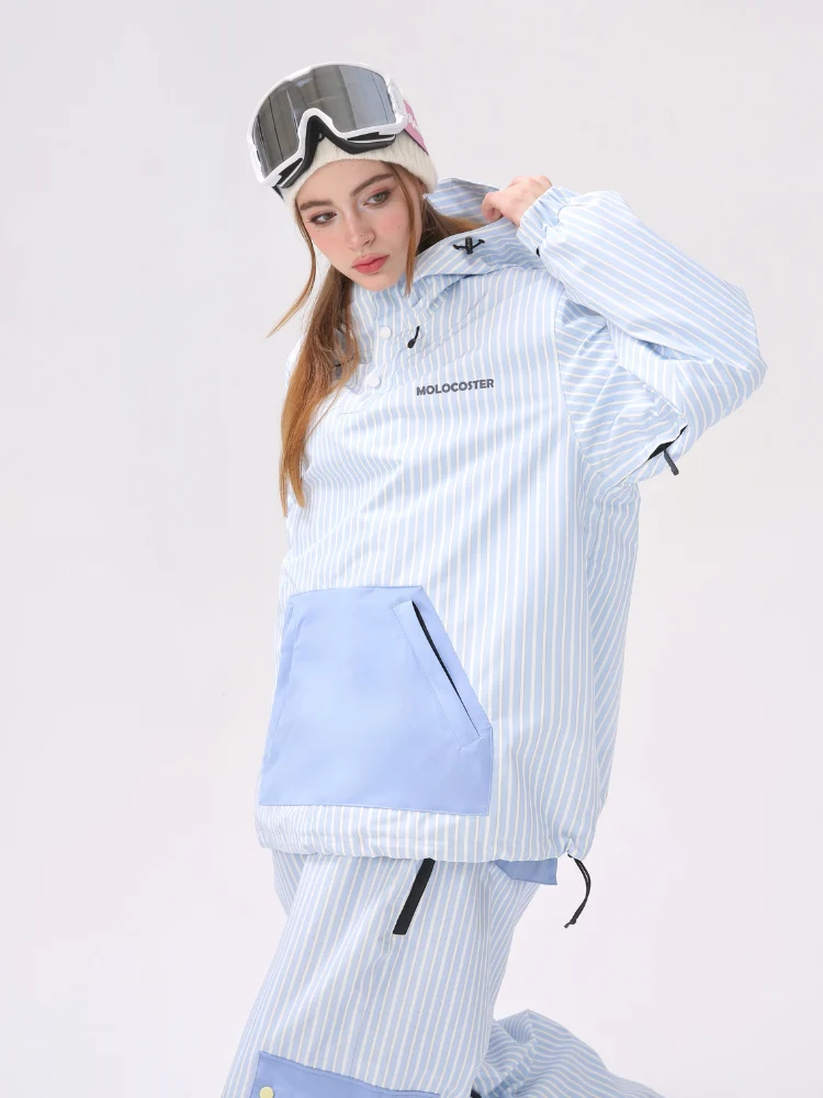 Molocoster 3L Striped Fleece Snow Pullover - Unisex - Image 5