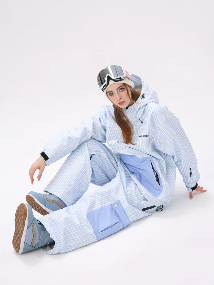 Molocoster 3L Striped Fleece Snow Pullover - Unisex - Image 9