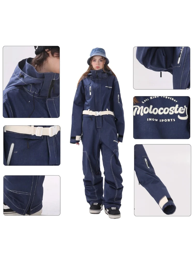 Molocoster All-Mountain Denim Ski Jumpsuit - Women's - Image 7